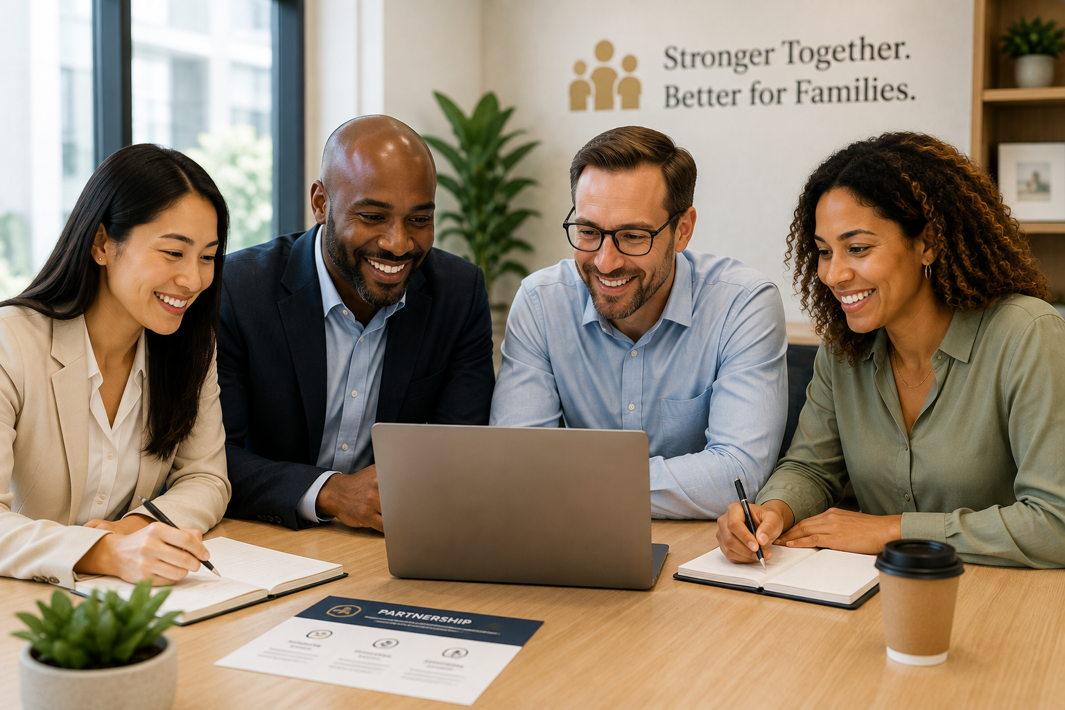 A multicultural couple participating in the partner program
